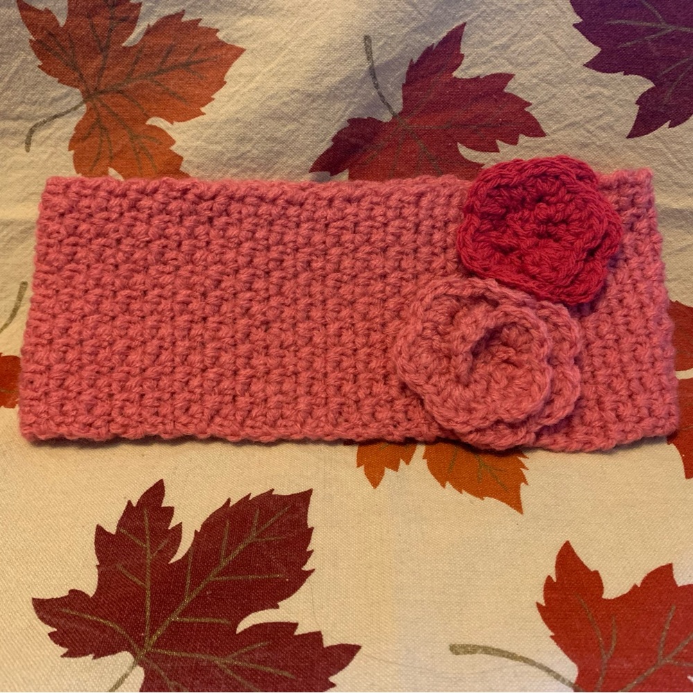 Hand crafted crocheted ear warmer
